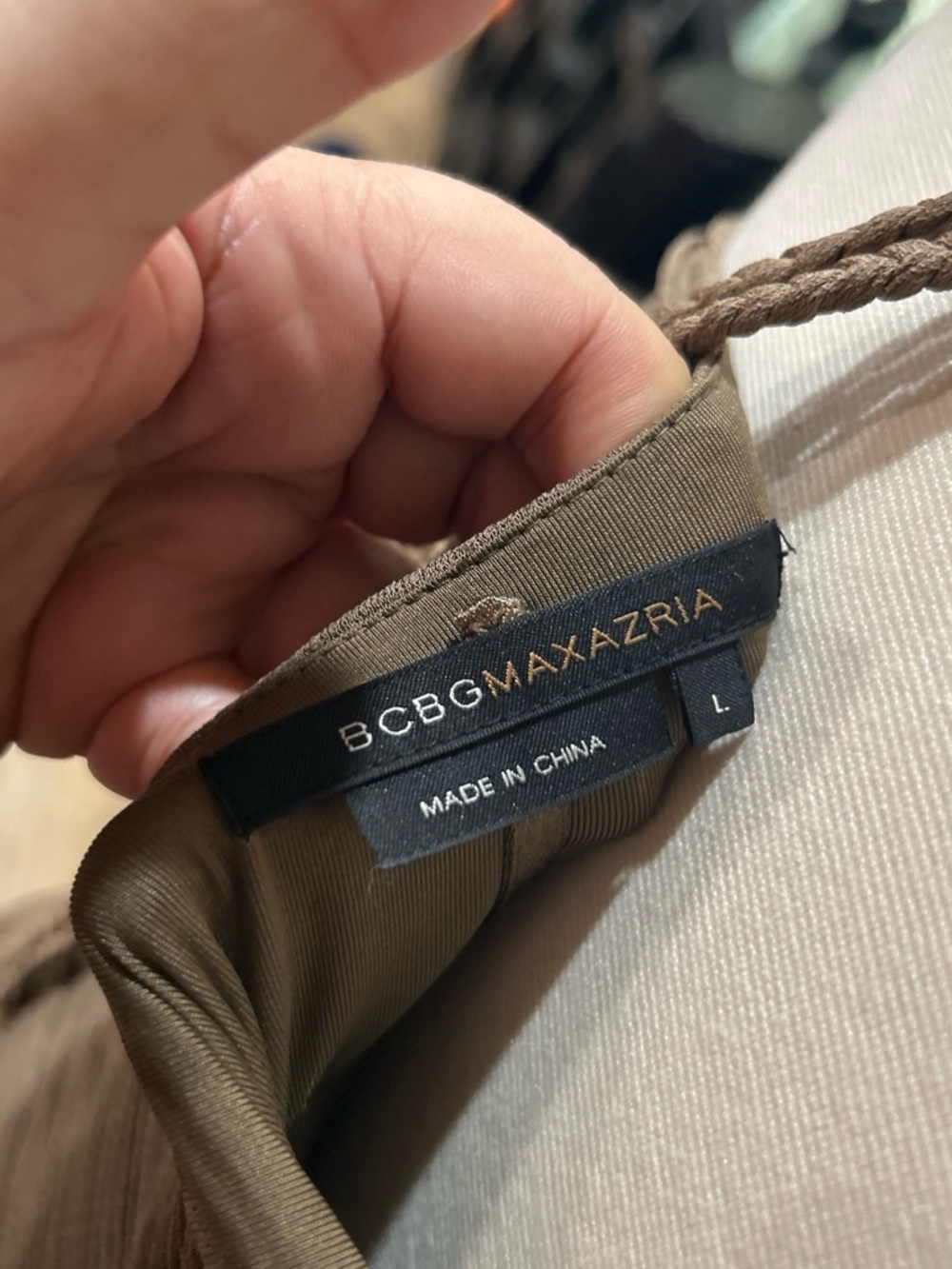 BCBGMaxAzria Brown Pleated Halter Cocktail Dress - Picture 5 of 8